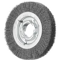 Wheel Brush with Arbor Hole - Crimped STEEL Wire - Suits Bench & Straight Grinders  RBU 20038/AK 32-2 ST 0.30