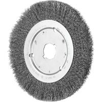 Wheel Brush with Arbor Hole - Crimped STEEL Wire - Suits Bench & Straight Grinders  RBU 20016/22.2 ST 0.25