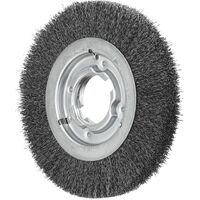 Wheel Brush with Arbor Hole - Crimped STEEL Wire - Suits Bench & Straight Grinders  RBU 20025/25.4 ST 0.30 (Inc. Adaptor Set) 