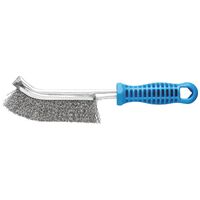 Pferd 265mm Hand Scratch Brush Plastic Handle Curved Type 0.30 Stainless Steel (INOX) Wire