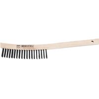 Hand Scratch Brush - STEEL Wire - Wooden Body Long Handle 350mm  HBU 40 ST LH 0.35