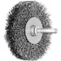 Wheel Brush Premium 6mm Shaft Mounted - Crimped Wire RBU 7015/6 STEEL 0.30