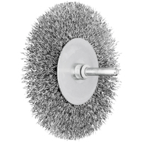 Wheel Brush Premium 6mm Shaft Mounted - Crimped Wire RBU 10010/6 STEEL 0.30