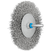 Wheel Brush Premium 6mm Shaft Mounted - Crimped Wire RBU 10010/6 INOX 0.30