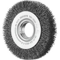 Wheel Brush with Arbor Hole - Crimped STEEL Wire - Suits Bench & Straight Grinders  RBU 10020/14.0 ST 0.30