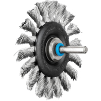 Wheel Brush Premium 6mm Shaft Mounted - Twist Knot Wire RBG 7006/6 INOX 0.35