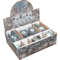80pc Wire Brush Set Premium - STEEL - 6.0mm Mounted Shaft
