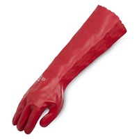 Red Single Dip PVC Glove 45cm Size 10 / Extra Large