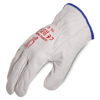 Size 8 Natural Grain Leather Riggers Glove per pair - Medium