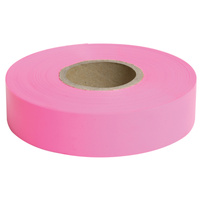 Survey Tape 25mm x 100mtr Roll Glo Pink