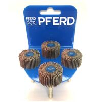 POS Mounted Flap Wheel Fan Grinder Aluminium Oxide - 6mm Shank  F 3015/6 A 60 Grit (4pk)