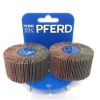 POS Mounted Flap Wheel Fan Grinder Aluminium Oxide - 6mm Shank  F 6030/6 A 60 Grit (2pk)