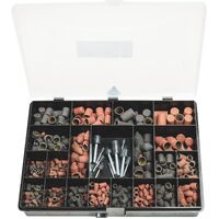 650pc POLICAP Abrasive Caps & Holders Mixed
