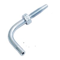 Compression Hose End Stud 90deg 37mm Long Stainless Steel - Central Lubrication Fitting