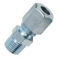 56-M003-0602 6mm Tube x 1/8 BSP Male Connector Steel Lubrication Fitting