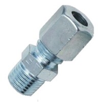 6mm Tube X M6x1 Straight Connector Stainless Steel