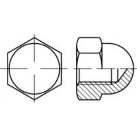 5/16" UNF Hexagon Domed Cap / Acorn Nut 304 Stainless Steel