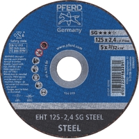 Flat Cut-Off Wheel PREMIUM - STEEL  EHT 125-2.4 A 30 S SG