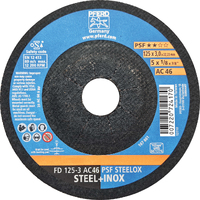 AC Blending Wheel - GP INOX / STEEL x2 Pads with each Box  FD 125-3 AC 46 H PSF-FLEX