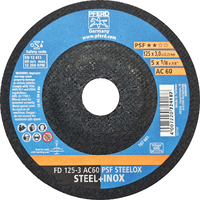 AC Blending Wheel - GP INOX / STEEL x2 Pads with each Box  FD 125-3 AC 60 H PSF-FLEX