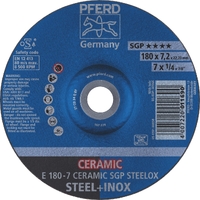 Premium Ceramic Grinding Wheel D/C - INOX / STEEL  180mm