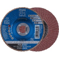 POLIFAN Flap Disc Premium Aluminium Oxide - STEEL / INOX  PFF 100 A 40 SG