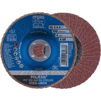 POLIFAN Flap Disc Premium Aluminium Oxide - STEEL / INOX  PFF 100 A 60 SG