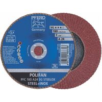 POLIFAN Flap Disc Premium Aluminium Oxide - STEEL / INOX  PFC 180 A 24 SG