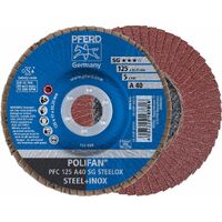 POLIFAN Flap Disc Premium Aluminium Oxide - STEEL / INOX  PFC 125 A 40 SG