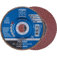 POLIFAN Flap Disc Premium Aluminium Oxide - STEEL / INOX  PFC 125 A 60 SG