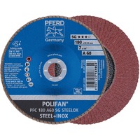 POLIFAN Flap Disc Premium Aluminium Oxide - STEEL / INOX  PFC 180 A 60 SG
