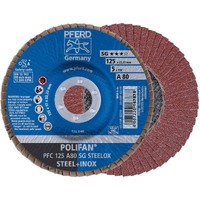POLIFAN Flap Disc Premium Aluminium Oxide - STEEL / INOX  PFC 125 A 80 SG