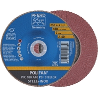 POLIFAN Flap Disc GP Aluminium Oxide - STEEL / INOX  PFC 180 A 40 PSF