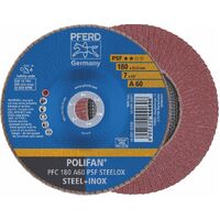 POLIFAN Flap Disc GP Aluminium Oxide - STEEL / INOX  PFC 180 A 60 PSF