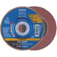 POLIFAN Flap Disc GP Aluminium Oxide - STEEL / INOX  PFC 125 A 80 PSF