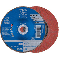 POLIFAN Flap Disc Premium Aluminium Oxide Top Size -  PFC 180 A 40 SG-COOL