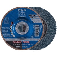 POLIFAN Flap Disc Premium Zirconia - STEEL / INOX  PFC 125 Z 60 SG - POWER