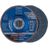 POLIFAN Flap Disc Premium Zirconia - STEEL / INOX  PFC 125 Z 80 SG