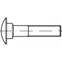M8X50 Metric Coarse Cup Head Bolt Only DIN 603 A4 / 316 Stainless Steel