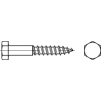 M8X40 Hex Head Coach Screw DIN 571 A4 / 316 Stainless Steel