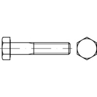M6X30 Metric Coarse Hex Head Bolt ISO 4014 / DIN 931 A4-70 Stainless Steel