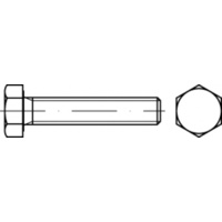 M3X6 Metric Coarse Hex Set Screw (Full Thread) ISO 4017 / DIN 933 A4-70 Stainless Steel
