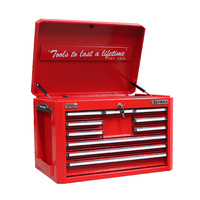 KC Tools Premium 10 Drawer Full Depth Tool Box (Red), 712 x 472 x 497