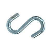 S Hook 8mm Wide Opening - 304 Grade Stainless Steel