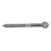 Screw Eye (Lag Screw) 6mm x 60mm - 316 Grade Stainless Steel