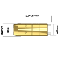 Bernard® style Gas Nozzle Straight - 4391