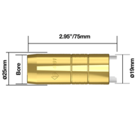 Bernard® style Gas Nozzle Straight  - 4491