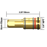Bernard® style Head Asmbly/Diffuser Long Tips 400 Amp - 4635