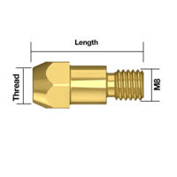 Binzel® Style Tip Adaptor (M6) Long BZL 36 - TA36L