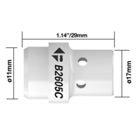 Binzel® Style Gas Diffuser 26 (White Ceramic) - DIF26W
